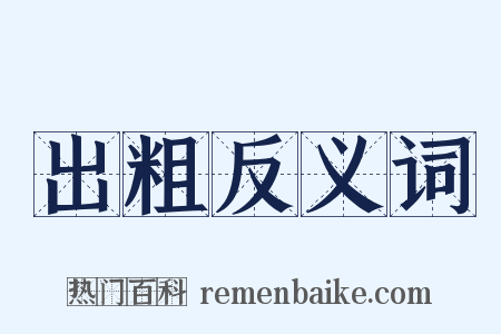 出粗反义词是什么意思的图片
